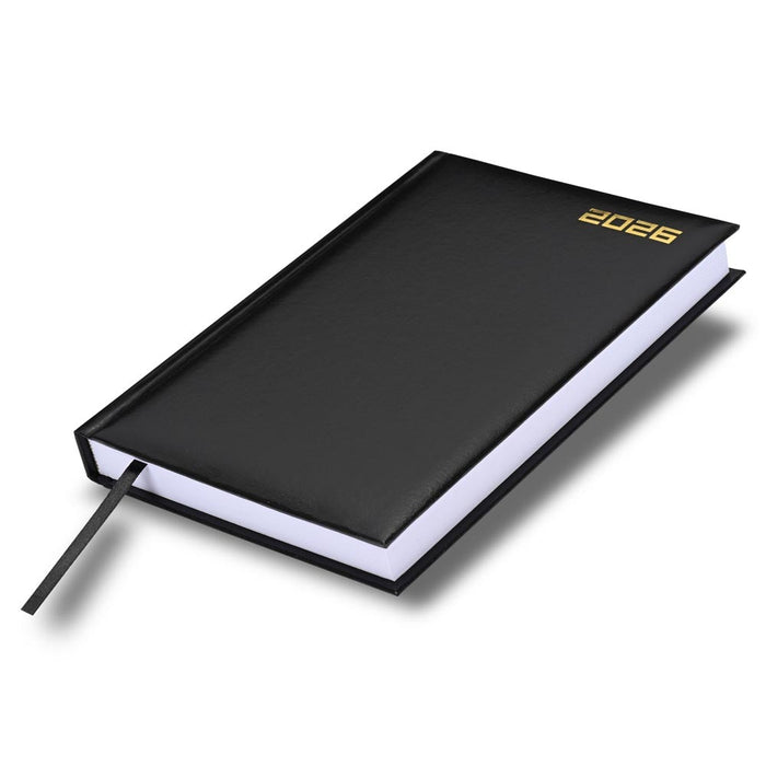 FIS Black A5 Russian-English Hard Cover Vinyl 2026 Diary-FSDIRU0126BK