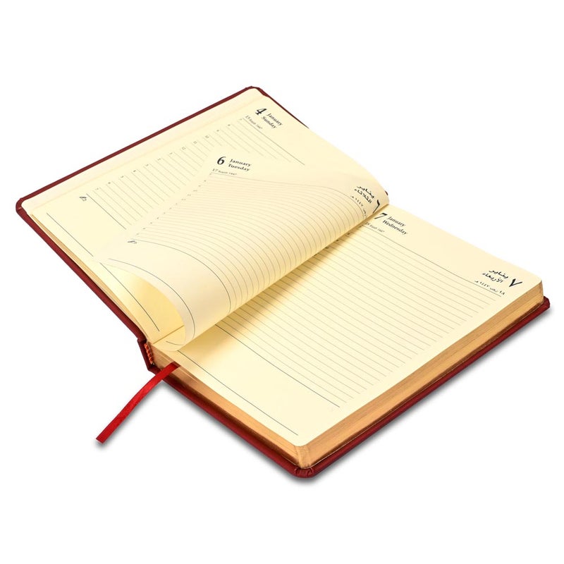 FIS Black A5 PU Gold-Edge 2026 Diary - FSDI19AEG26BK - Al Masam Stationery LLC