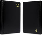 FIS Black A5 Vinyl 2026 Daily Diary - FSDI23AE26BK - Al Masam Stationery LLC