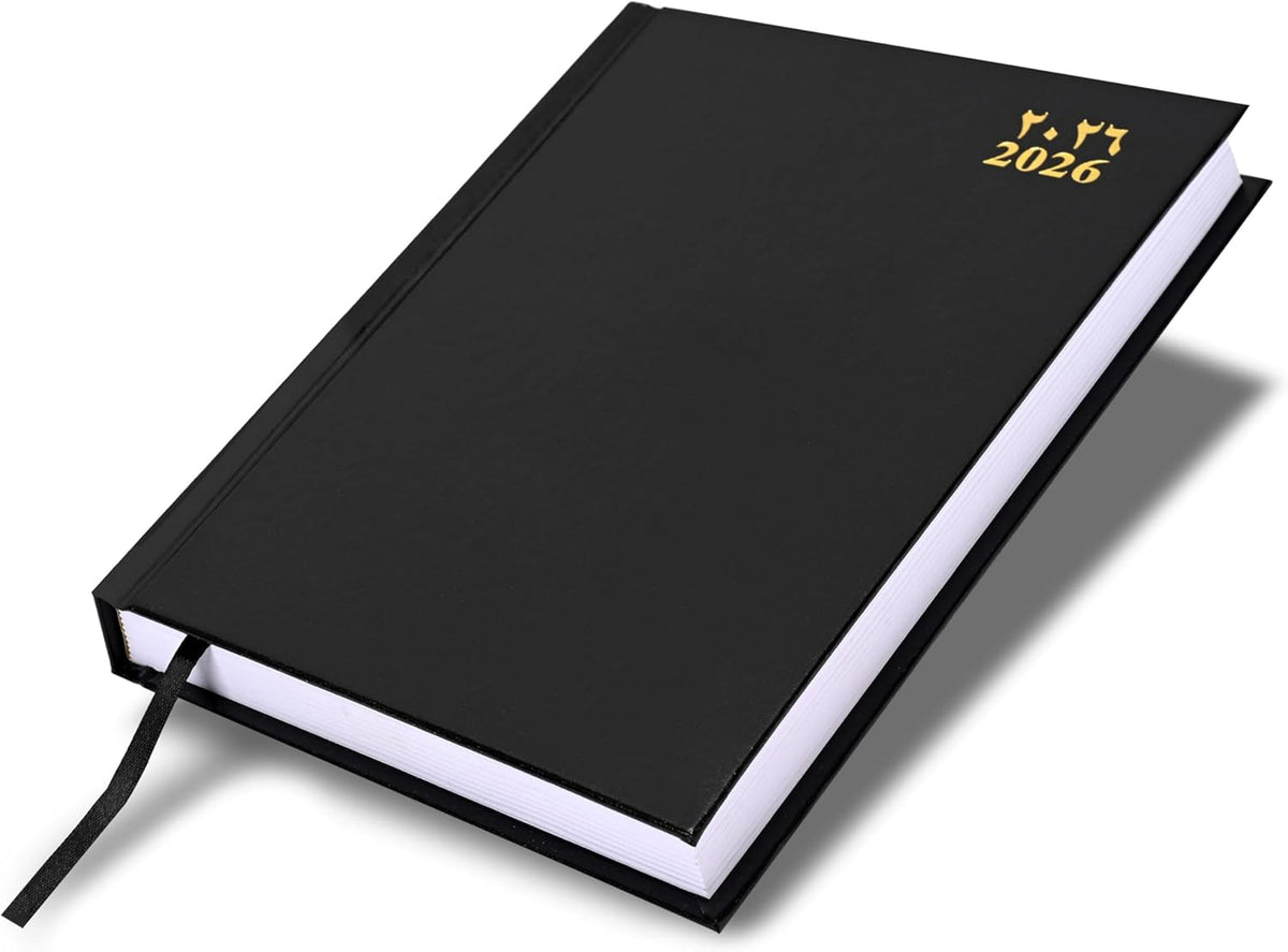 FIS Black A5 Vinyl 2026 Sat-Sun AE Diary - FSDI90AE26BK Main image