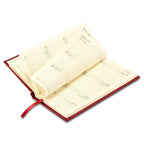 FIS Red Slim Vinyl 2026 Weekly Diary - FSDI51E26RE - Al Masam Stationery LLC