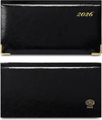 FIS Black Slim Vinyl Gold 2026 Weekly Diary - FSDI52EG26BK - Al Masam Stationery LLC