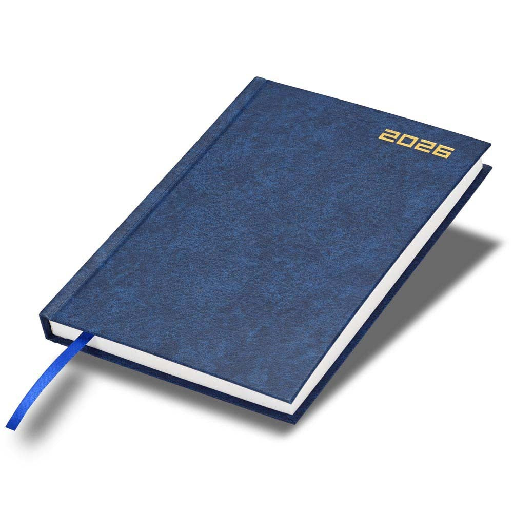 FIS Blue A5 Hard Cover Vinyl 2026 Diary-FSDI21E26BL Main image
