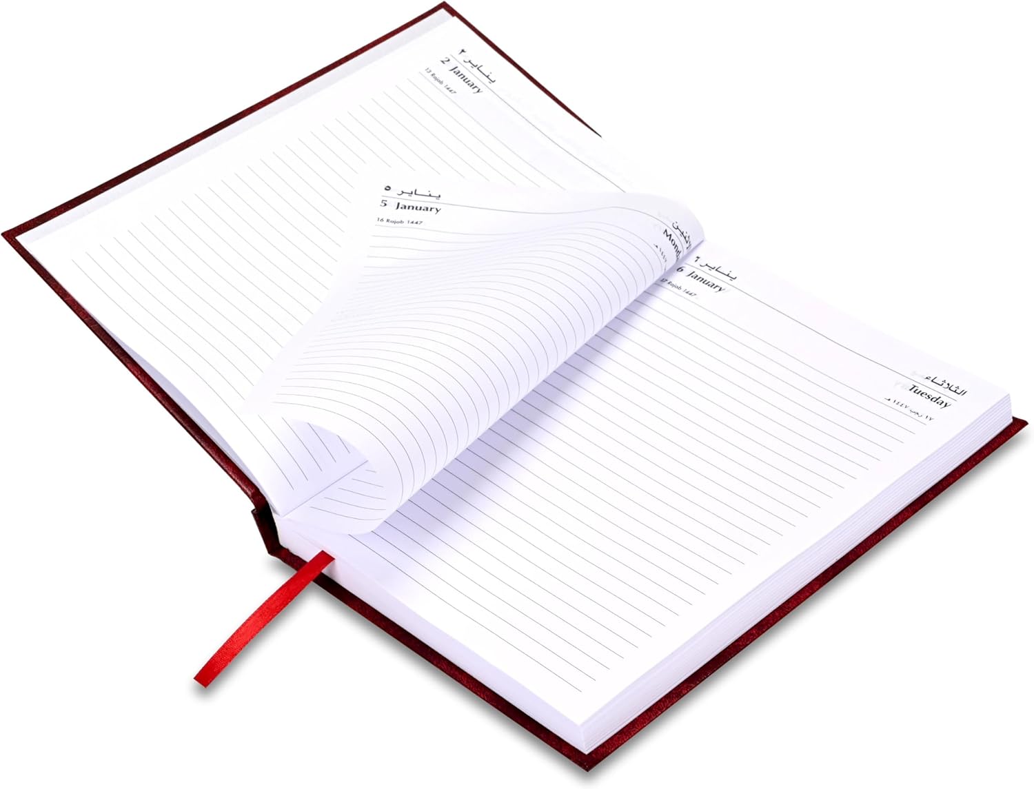 FIS Black A5 Vinyl 2026 Sat-Sun AE Diary - FSDI90AE26BK - Al Masam Stationery LLC