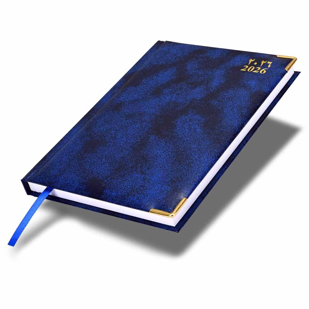 FIS Blue A5 Vinyl Gold 2026 Sat-Sun AE Diary - FSDI92AE26BL Main image