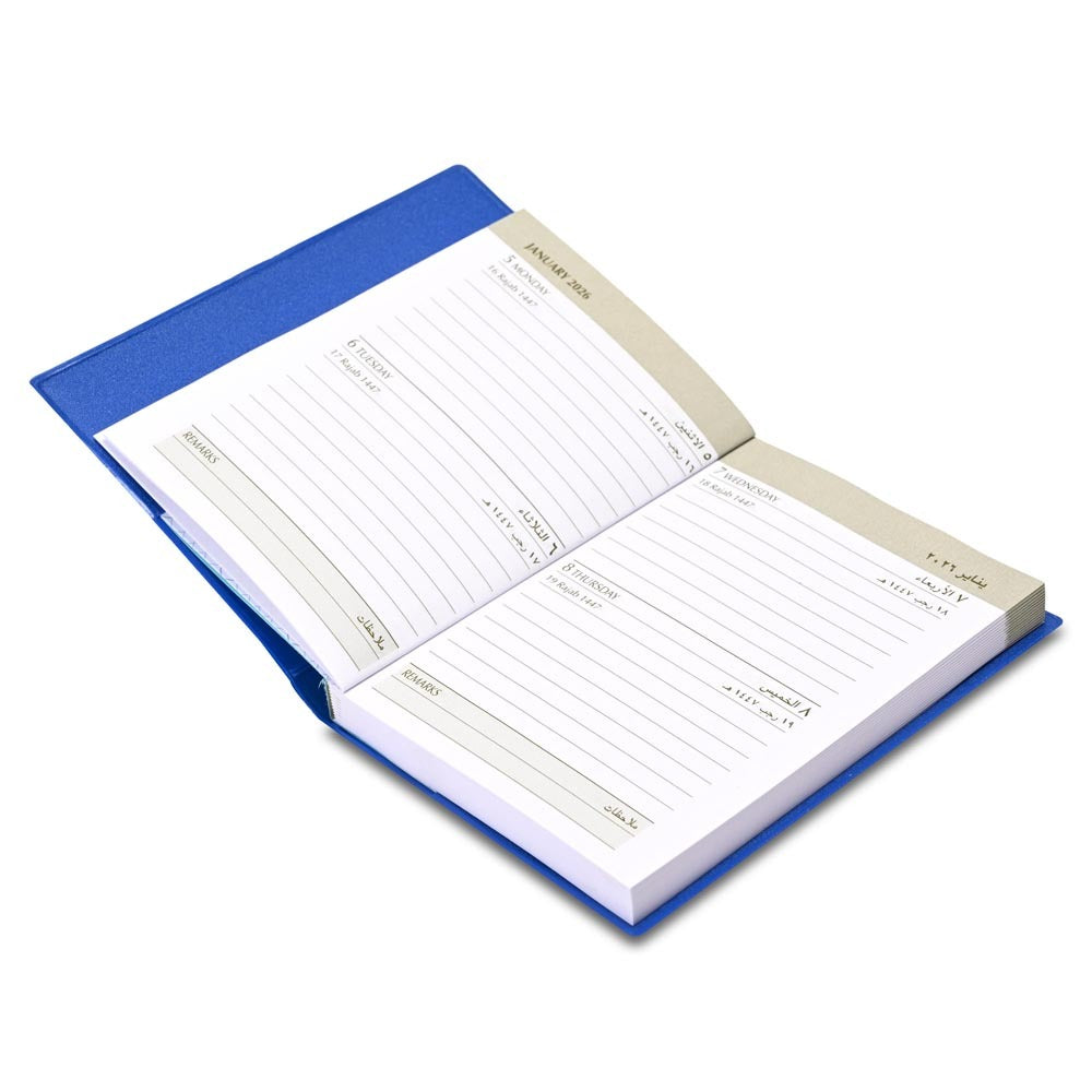 FIS Blue Pocket PVC 2026 2-Day Diary - FSDI09AE26BL - Al Masam Stationery LLC