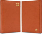 FIS Brown A5 Gold-Edge PU 2026 Diary - FSDI26AEG26BR - Al Masam Stationery LLC