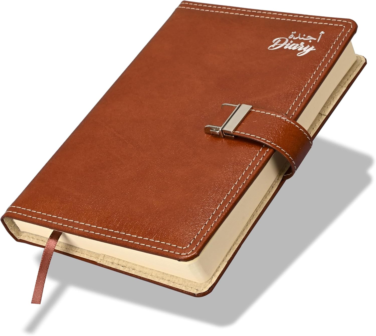 FIS Brown A5 Leather Lock 2026 AE Diary - FSDI86AE26D03 Main image