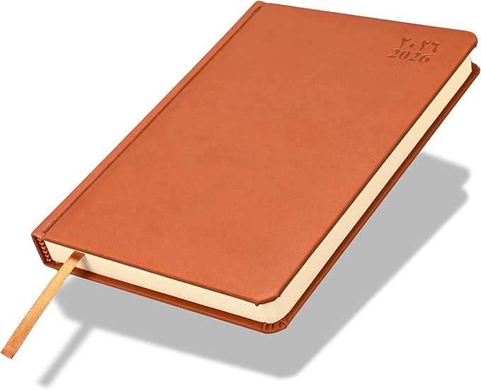 FIS Brown A5 PU 2026 Daily Diary - FSDI19AE26BR Main image