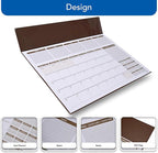 FIS Brown PVC 490x340mm English-French 2026 Desk Planner - FSDK2EF26BR - Al Masam Stationery LLC
