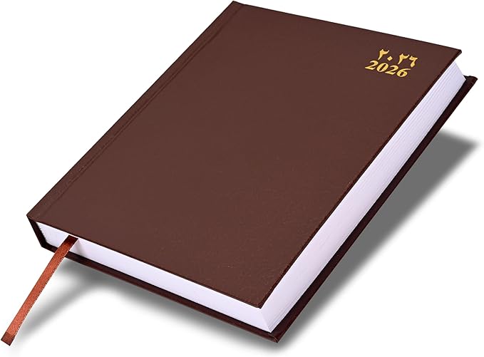 FIS Chocolate A4 Hard Cover Arabic-English Daily 2026 Diary - FSDI41AE26CH