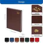 FIS Chocolate A5 Arabic-English Hard Cover Vinyl 2026 Diary-FSDI21AE26CH - Al Masam Stationery LLC