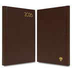 FIS Chocolate A5 Hard Cover Vinyl 2026 Weekly Diary-FSDI90E26CH - Al Masam Stationery LLC