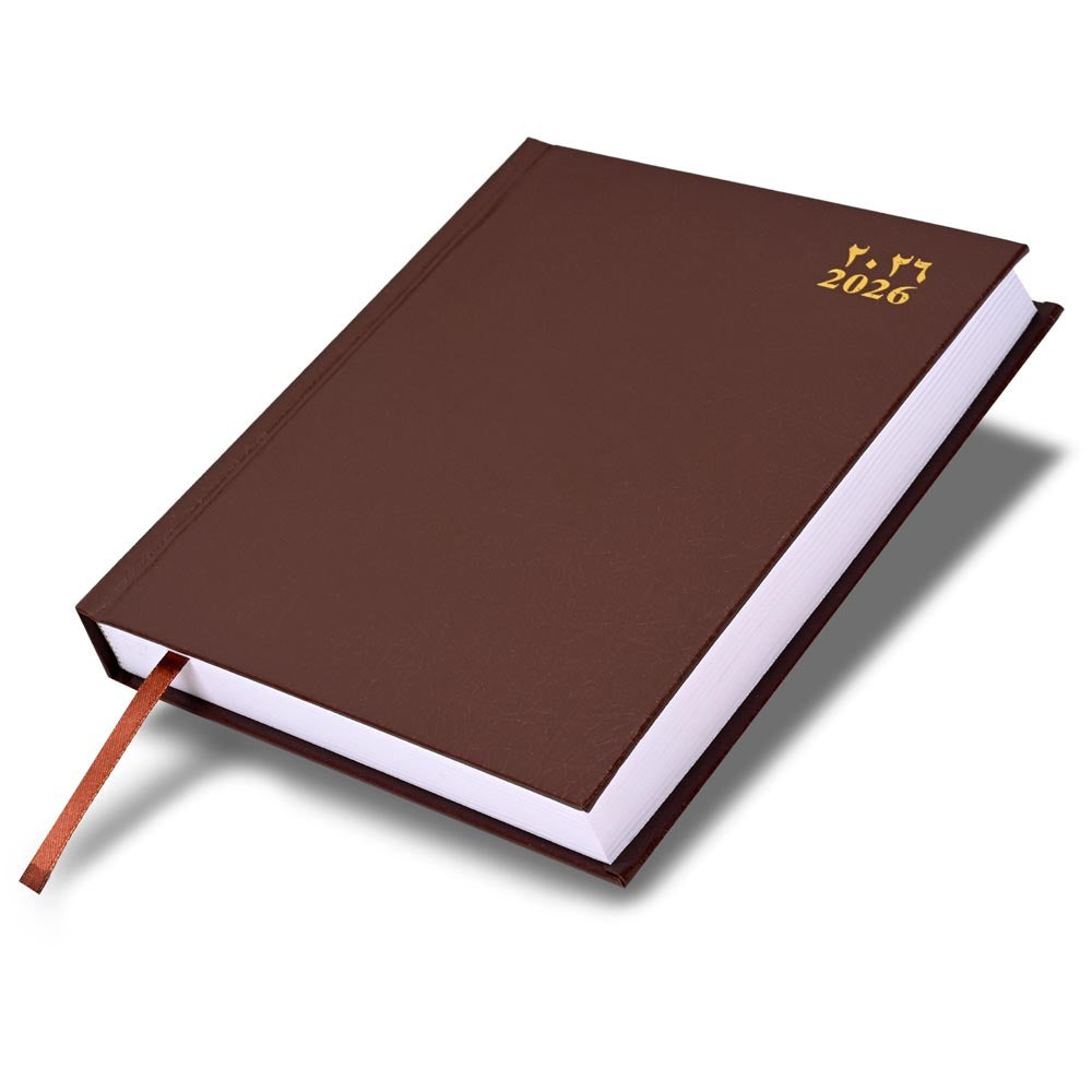 FIS Chocolate A5 Vinyl 2026 Fri-Sat AE Diary - FSDI91AE26CH Main image