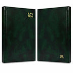 FIS Green A5 Arabic-English Padded Vinyl 2026 Diary-FSDI92AEN26GR - Al Masam Stationery LLC