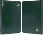 FIS Green A5 Gold-Edge Vinyl 2026 Daily Diary - FSDI23AEG26GR - Al Masam Stationery LLC