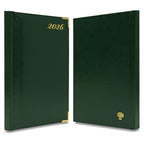 FIS Green A5 Golden Corner Hard Cover Vinyl 2026 Diary-FSDI22E26GR - Al Masam Stationery LLC