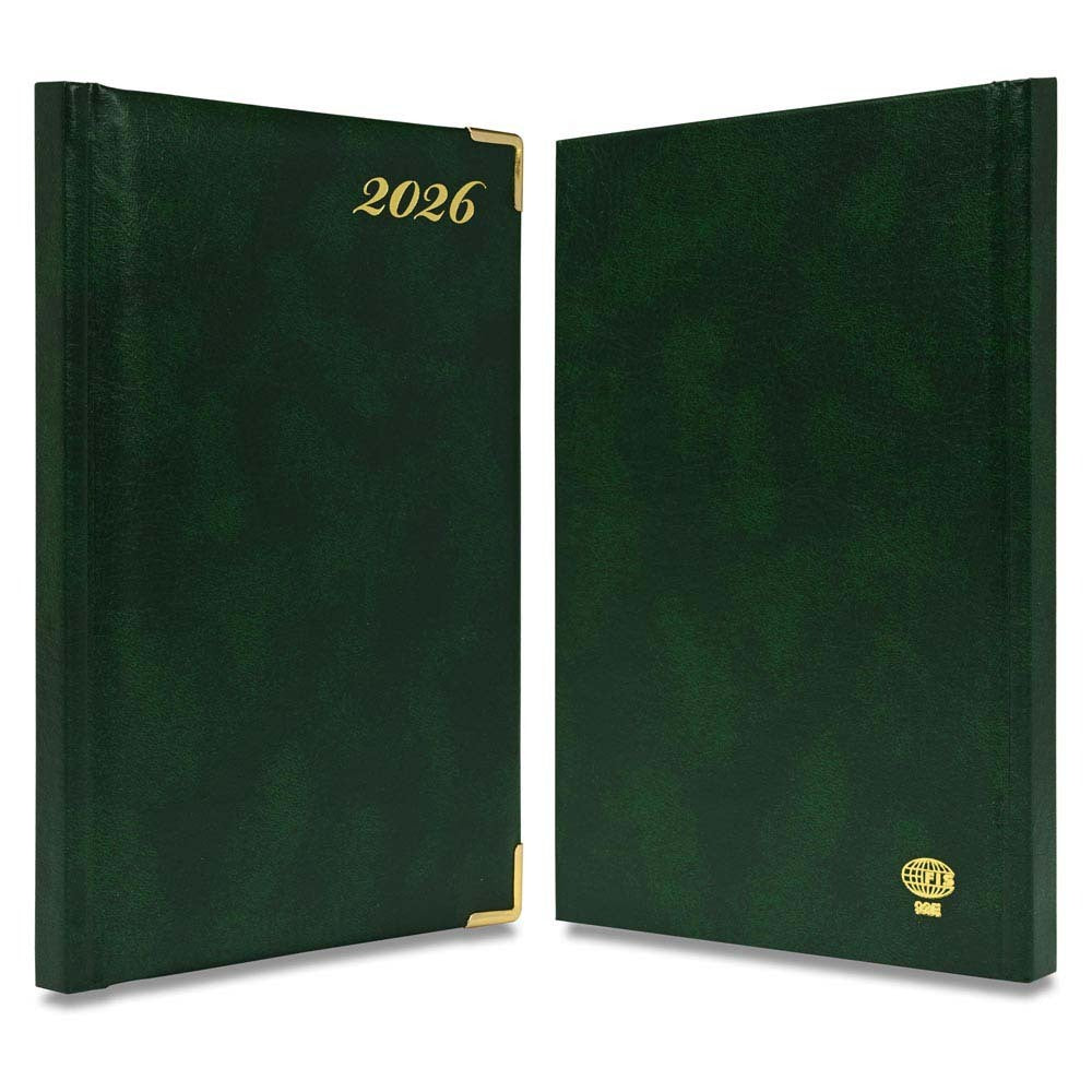 FIS Green A5 Golden Corner Hard Cover Vinyl 2026 Diary-FSDI92E26GR Secondary image