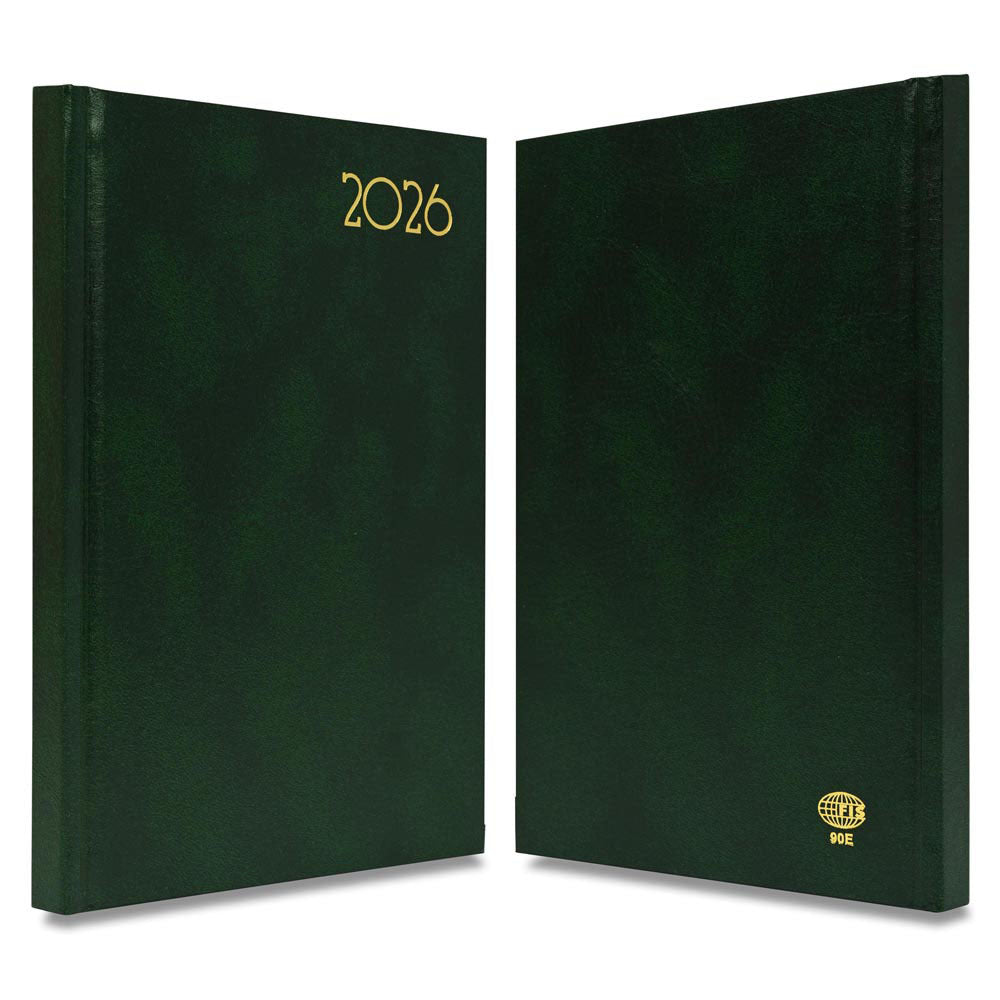 FIS Green A5 Hard Cover Vinyl 2026 Weekly Diary-FSDI90E26GR - Al Masam Stationery LLC