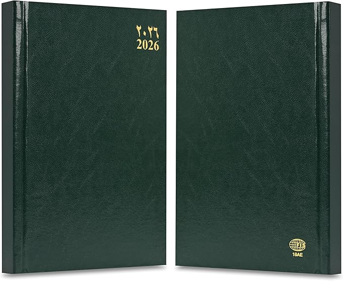 FIS Green A5 Vinyl 2026 Daily Diary - FSDI18AE26GR - Al Masam Stationery LLC