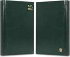 FIS Green A5 Vinyl 2026 Daily Diary - FSDI18AE26GR - Al Masam Stationery LLC