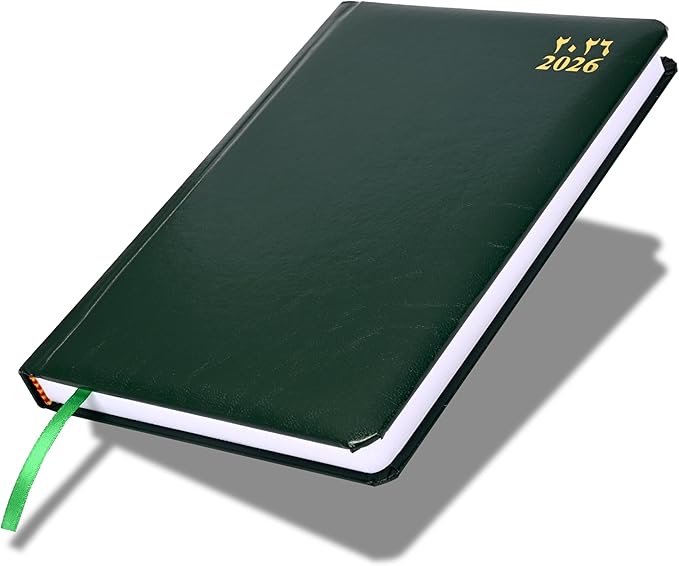 FIS Green A5 Vinyl 2026 Daily Diary - FSDI23AE26GR Main image