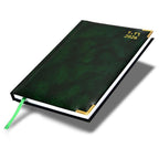 FIS Green A5 Vinyl Gold 2026 Sat-Sun AE Diary - FSDI92AE26GR