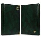 FIS Green A5 Vinyl Gold 2026 Sat-Sun AE Diary - FSDI92AE26GR - Al Masam Stationery LLC