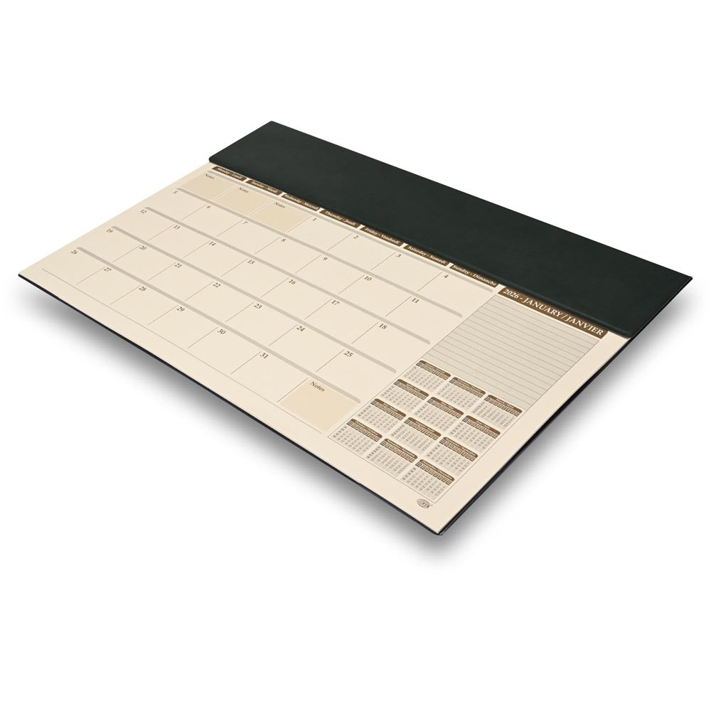 FIS Green PU Flap 490x340mm English-French 2026 Planner - FSDKPEF26GR Main image