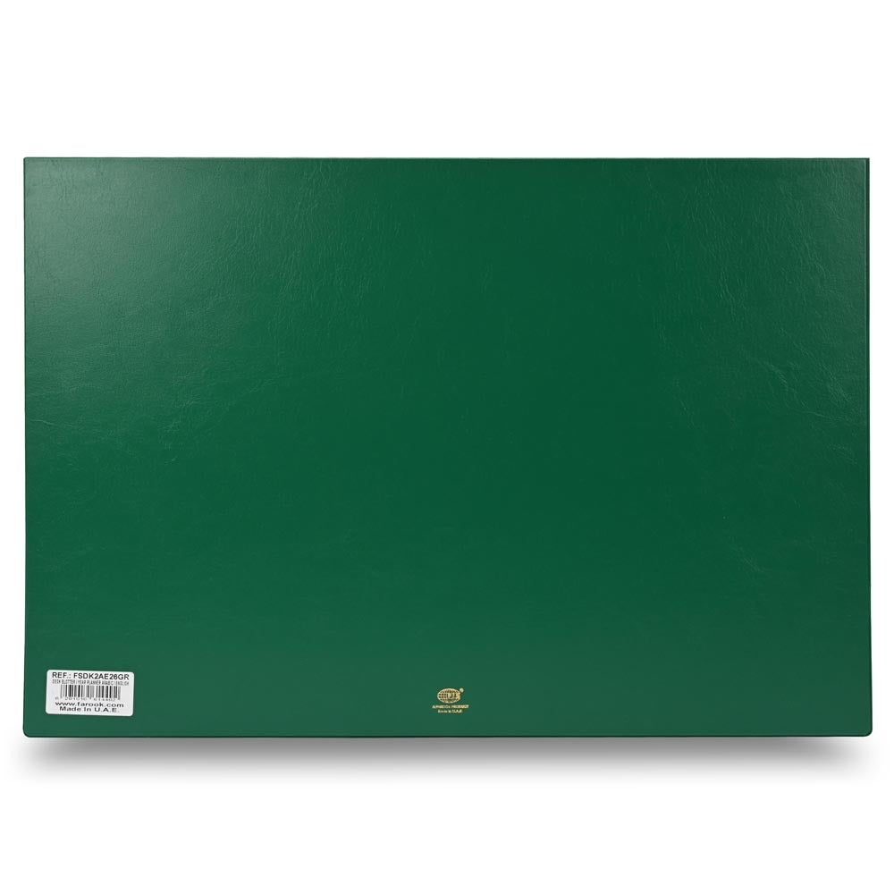 FIS Green PVC 490x340mm Arabic-English 2026 Desk Planner - FSDK2AE26GR - Al Masam Stationery LLC