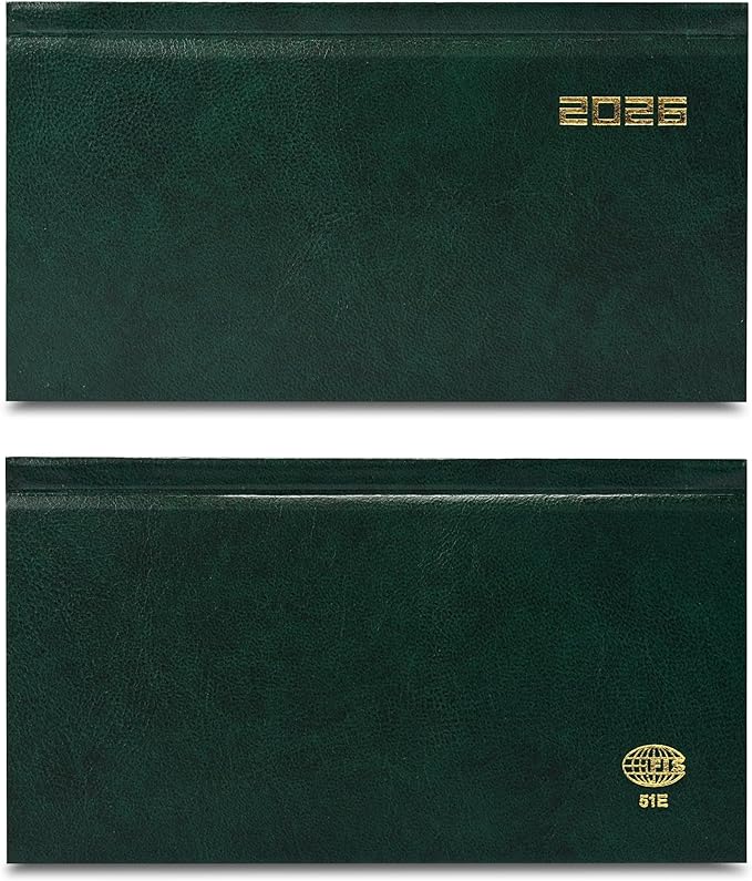 FIS Green Slim Vinyl 2026 Weekly Diary - FSDI51E26GR - Al Masam Stationery LLC