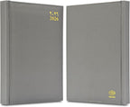 FIS Grey A5 Gold-Edge PU 2026 Diary - FSDI26AEG26GY - Al Masam Stationery LLC