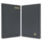 FIS Grey A5 Hard Cover Vinyl 2026 Diary-FSDI21E26GY - Al Masam Stationery LLC