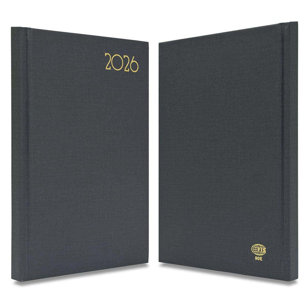 FIS Grey A5 Hard Cover Vinyl 2026 Weekly Diary-FSDI90E26GY Secondary image
