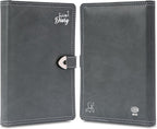 FIS Grey A5 Leather Lock 2026 AE Diary - FSDI86AE26D05 - Al Masam Stationery LLC