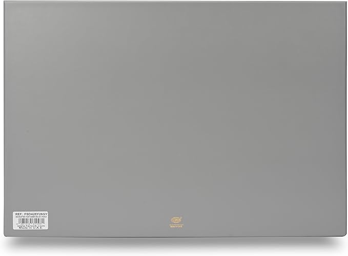 FIS Grey PVC 490x340mm English-French 2026 Desk Planner - FSDK2EF26GY - Al Masam Stationery LLC