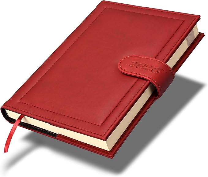 FIS Maroon 170×240 PU Lock 2026 Daily Diary - FSDI61026EMR Main image