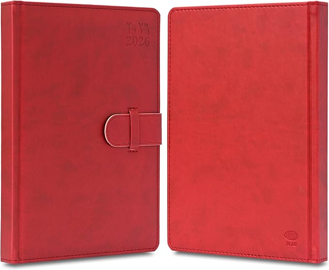 FIS Maroon 170×240 PU Strap 2026 AE Diary - FSDI75AE26MR - Al Masam Stationery LLC
