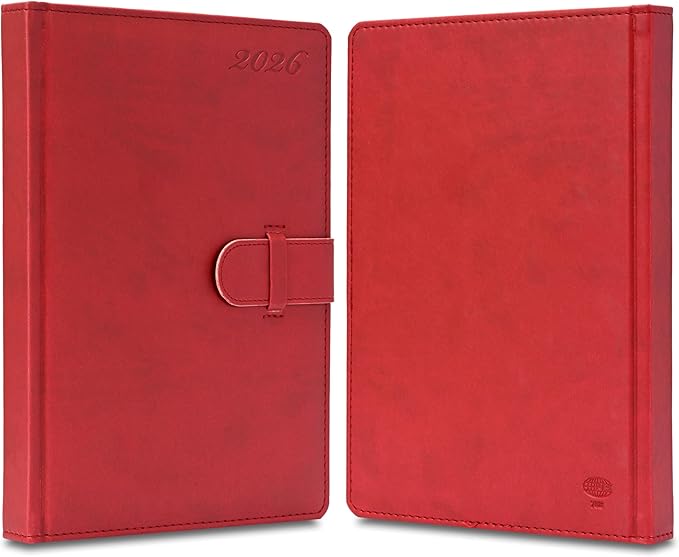 FIS Maroon 170×240 PU Strap 2026 Daily Diary - FSDI75E26MR - Al Masam Stationery LLC