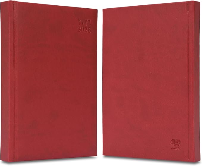 FIS Maroon A5 Gold-Edge PU 2026 Daily Diary - FSDI20AEG26MR - Al Masam Stationery LLC