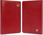 FIS Maroon A5 Gold-Edge Vinyl 2026 Daily Diary - FSDI23AEG26MR - Al Masam Stationery LLC