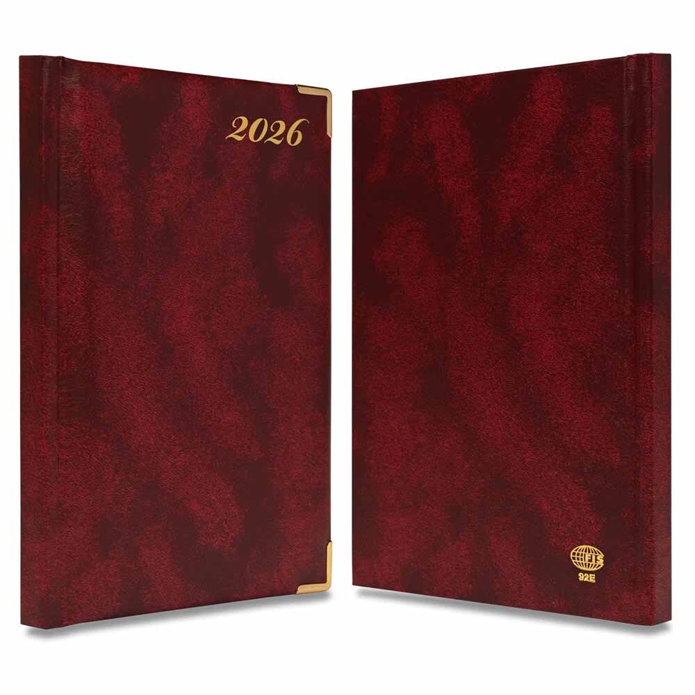 FIS Maroon A5 Golden Corner Hard Cover Vinyl 2026 Diary-FSDI92E26MR Secondary image