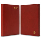 FIS Maroon A5 Golden PU Gilded Edge 2026 Diary-FSDI26EG26MR - Al Masam Stationery LLC