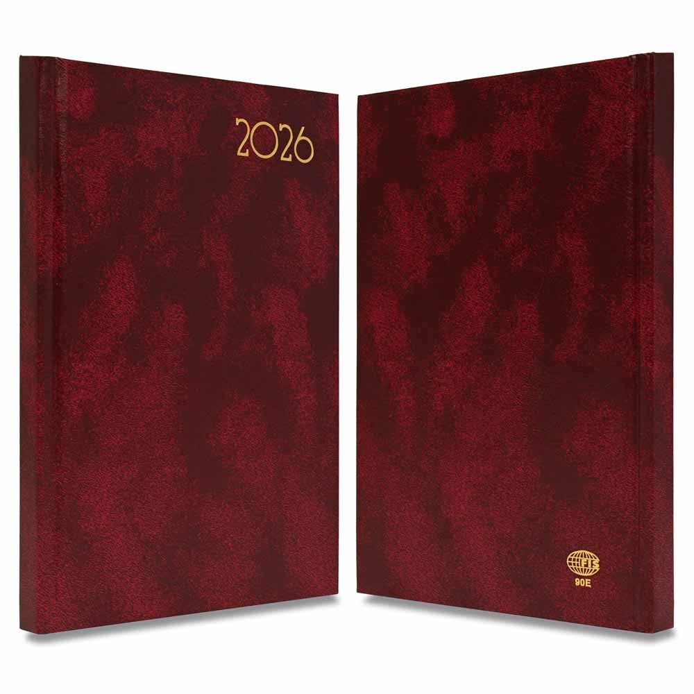 FIS Maroon A5 Hard Cover Vinyl 2026 Weekly Diary-FSDI90E26MR Secondary image