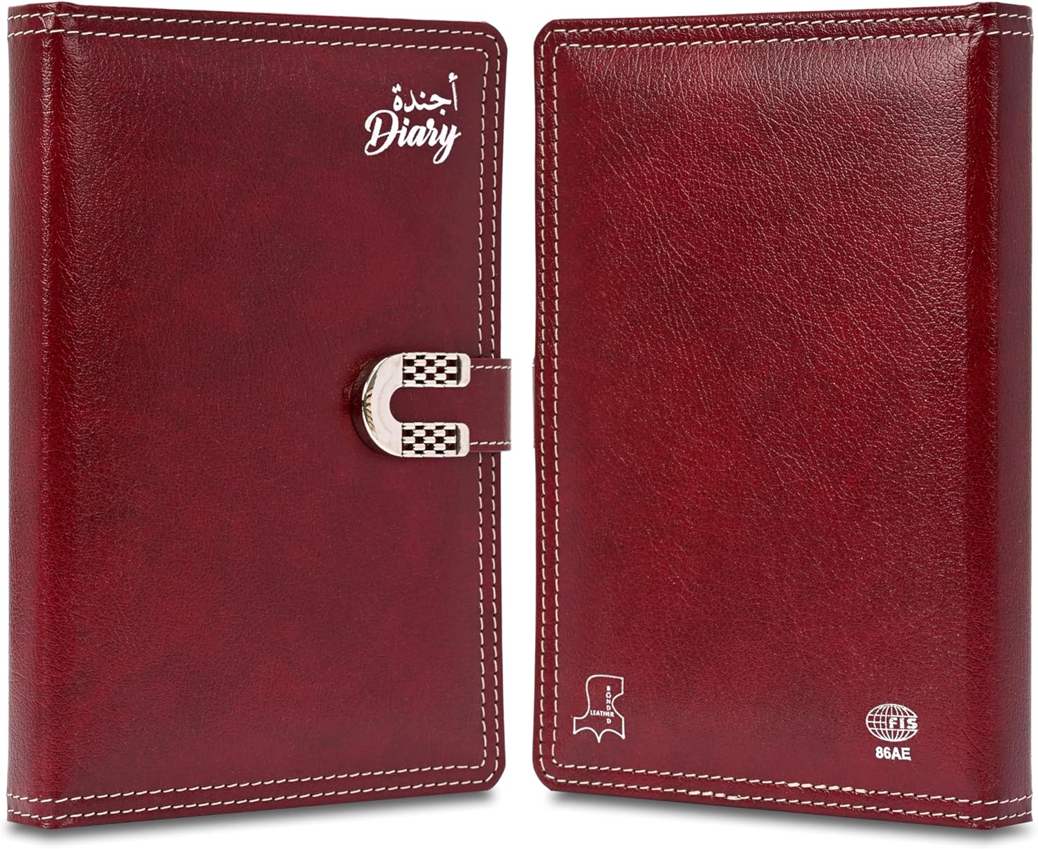 FIS Maroon A5 Leather Lock 2026 AE Diary - FSDI86AE26D06 Secondary image