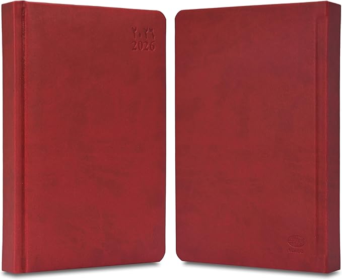 FIS Maroon A5 PU Gold-Edge 2026 Daily Diary - FSDI19AEG26MR - Al Masam Stationery LLC