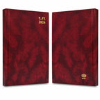 FIS Maroon A5 Vinyl 2026 Fri-Sat AE Diary - FSDI91AE26MR - Al Masam Stationery LLC