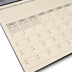 FIS Maroon PU Flap 490x340mm Arabic-English 2026 Desk Planner - FSDKPAE26MR - Al Masam Stationery LLC