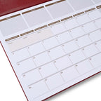 FIS Maroon PVC 490x340mm English-French 2026 Desk Planner - FSDK2EF26MR - Al Masam Stationery LLC