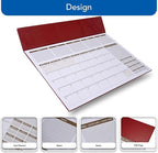 FIS Maroon PVC 490x340mm English-French 2026 Desk Planner - FSDK2EF26MR - Al Masam Stationery LLC
